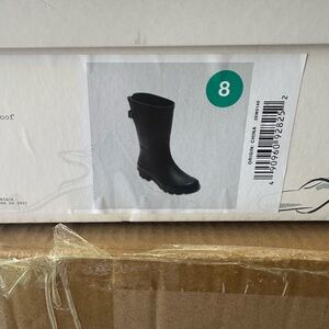 Women's Black Rain Boots